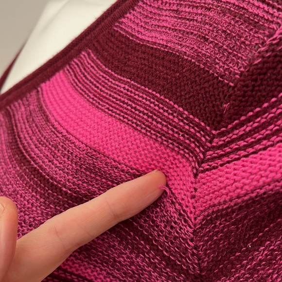 [L] BILLABONG Pink and Burgundy Long Sleeves Knit Top - Picture 7 of 9